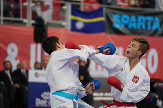 Dominik Dziuda - Mistrz Świata w karate WKF (Santiango 2019) Dominik Dziuda - Mistrz Świata w karate WKF (Santiango 2019)