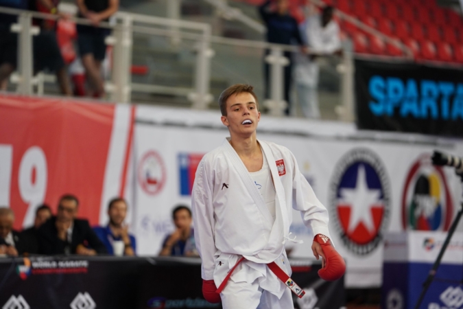 Dominik Dziuda - Mistrz Świata w karate WKF (Santiango 2019) Dominik Dziuda - Mistrz Świata w karate WKF (Santiango 2019)