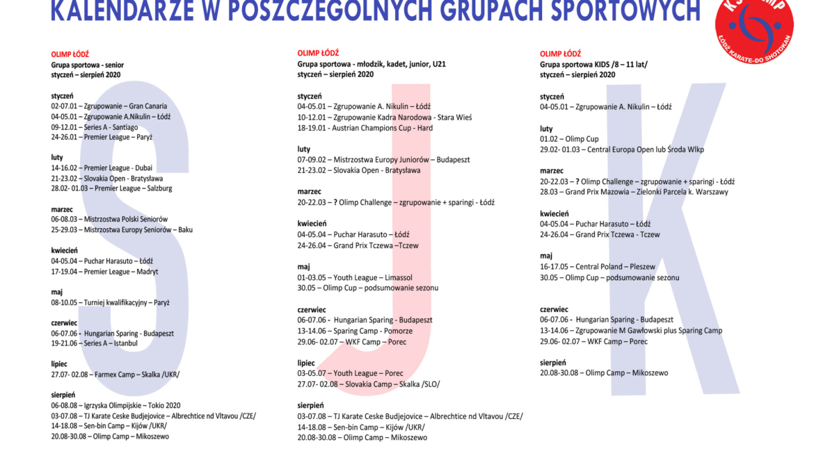 CO GDZIE I KIEDY W PIERWSZEJ POŁOWIE ROKU 2020