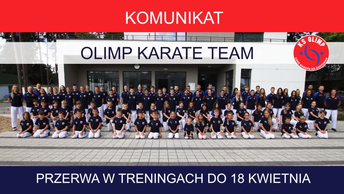PRZERWA W ZAJĘCIACH DO 18 KWIETNIA 2021 ROKU
