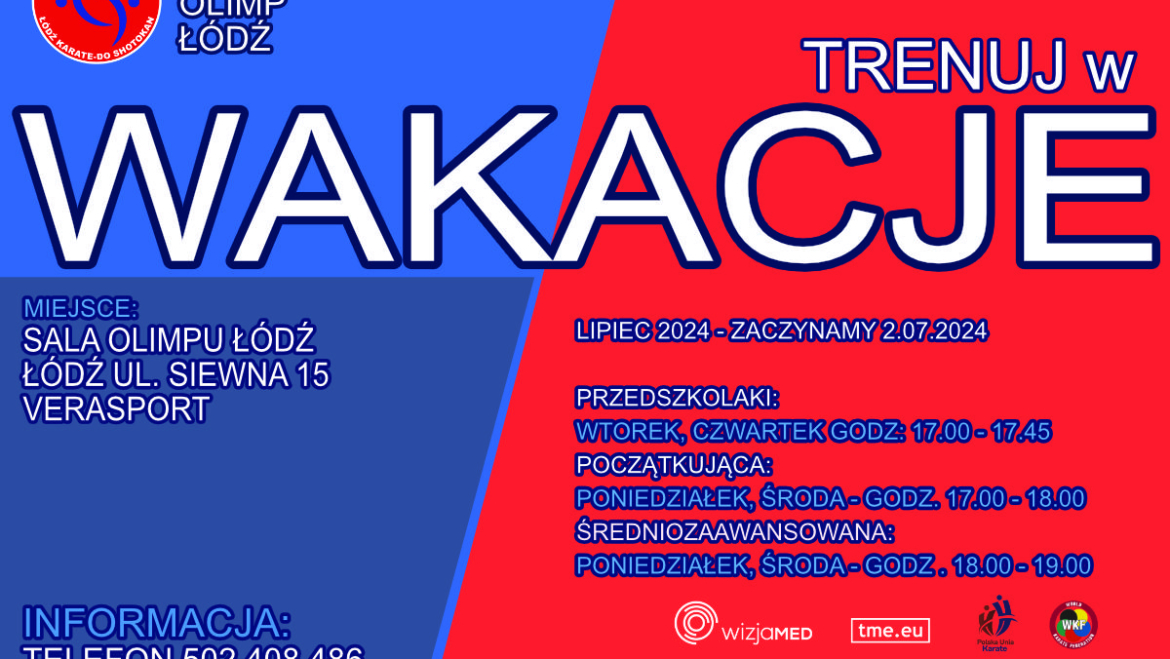 TRENINGI W OKRESIE WAKACYJNYM
